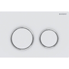 Geberit Omega20 bedieningsplaat - 2-toets spoeling - ronde knoppen - matwit/glanschr./matwit SW878524
