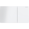 Geberit Sigma70 bedieningsplaat - 2-toets spoeling - rechthoekige knoppen - glas - wit glans SW878265