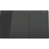 Geberit Sigma70 bedieningsplaat - 2-toets spoeling - rechthoekige knoppen - glas zwart SW878409