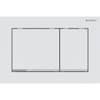 Geberit Omega20 bedieningsplaat - 2-toets spoeling - rechthoekige knoppen - matwit/glchroom/matwit SW892819