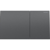 Geberit Sigma70 bedieningsplaat - 2-toets spoeling - rechthoekige knoppen - rvs zwart chroom SW878424