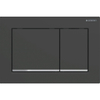 Geberit Omega20 bedieningsplaat - 2-toets spoeling - rechthoekige knoppen - matzwart/glchr./matzw SW878243