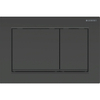 Geberit Omega20 bedieningsplaat - 2-toets spoeling - rechthoekige knoppen - zwart/matzwart/zwart SW878202