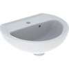 Geberit Bastia lave-mains - 40x33x15.5cm - demi-rond - trou robinet centre - blanc brillant SW878618