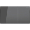 Geberit Sigma70 bedieningsplaat - 2-toets spoeling - rechthoekige knoppen - glas - lava (grijs) SW878228