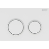 Geberit Omega20 bedieningsplaat - 2-toets spoeling - ronde knoppen - wit/matwit/wit - glans wit SW878336