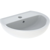 Geberit Bastia Lave-mains - rond - 50x41cm - trou de robinet - trop-plein - blanc SW878538