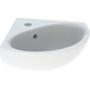 Geberit Bastia Lavabo d'angle - rond - 45x40cm - trou de robinetterie - trop-plein - blanc SW878555