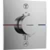 HansGrohe ShowerSelect Comfort E Thermostat pour installation encastrée pour 2 systèmes avec combinaison de sécurité intégrée selon EN1717 SW918145