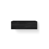 Looox Wooden Wastafelonderkast - vlak front - 1 lade - afvoer links en rechts - 100x30x46 cm - zwart SW931519