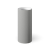Looox Lavabo sur pied - 40x40cm - rond - sur colonne - marbre minéral - gris clair mat SW931451