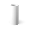 Looox Cache siphon colonne pour lavabo - 40x40x90cm - rond - sur pied - marbre minéral - blanc mat SW931477