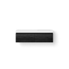 Looox Solid Wastafelonderkast - vlak front - 2 lades - 1 wasbak - afvoer rechts - 140x45x46 cm - zwart SW931507
