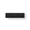 Looox Solid Wastafelonderkast - vlak front - 2 lades - 1 wasbak - afvoer links - 140x36.5x46 cm - zwart SW931492