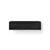 Looox Wooden Wastafelonderkast - vlak front - 2 lades - afvoer links en rechts - 120x30x46 cm - zwart SW931522
