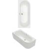 Villeroy & Boch Oberon 2.1 Baignoire adossée pour installation d'angle gauche - 1800 x 800 mm - blanc alpin brillant (blanc) SW957888