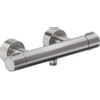 Duravit Thermostatarmaturen Robinet de douche - thermostatique - sans raccords d'inverseur - entraxe=15cm - inox brossé SW962074