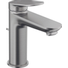 Duravit Wave Wastafelmengkraan - m-size - eengreeps - met waste - voorsprong 12.2cm - geborsteld RVS (chroom) SW962066