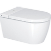 Duravit Sensowash starck f Douchewc - compact - met rimless wandcloset - diepspoel - 37.8x57.5cm - met closetzitting - spoelrandloos - wit SW962351
