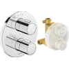 Duravit Thermostatarmaturen Afbouwdeel - inbouw bad/douchekraan - thermostatisch - rond - diameter 17cm - inclusief inbouwdeel - glans chroom SW962118