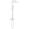 GROHE Tempesta 250 Cube Regendoucheset - hoofddouche 25cm - vierkante handdouche - 2 straalsoorten - met thermostaatkraan - chroom SW999108