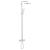 Grohe Tempesta system 250 Douche pluie 25cm - pommeau de douche - douchette rond - 2 jets - avec thermostat baignoire - Chrome SW999103