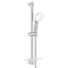 GROHE Tempesta 110 Ensemble barre de douche - 60cm - douchette ronde - 2 types de jet - flexible de douche lisse - avec porte-savon - chrome SW999135