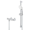 GROHE Grohtherm 500 Ensemble de douche - mitigeur de douche thermostatique - avec ensemble barre de douche - 60cm - douchette ronde - 1 type de jet - chromé SW999136