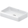 Duravit Qatego opzetwastafel 60x40cm z/kr.gat z/overl. h.gl. wit SW999967