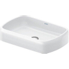 Duravit Qatego opzetwastafel 60x40cm z/kr.gat z/overl. h.gl. wit SW999770