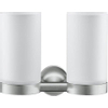 Duravit Starck T Tandenborstelhouder - dubbel - matglas - geborsteld RVS SW962385