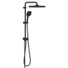 Grohe Tempesta 250 Cube Douchesysteem - zonder kraan - hoofddouche - 25cm - vierkante handdouche - 3 straalsoorten - met omstel - matte black (mat zwart) SW1077313