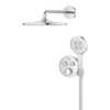 Grohe Grohtherm SmartControl ensemble de douche pluie encastré – thermostatique – douche de tête Ø 31 cm – bras mural courbé 42.4 cm – chrome SW1077213