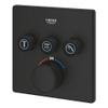 Grohe Grohtherm SmartControl Mengkraan - afdekset - thermostaat - met 3x omstel - phantom black (zwart) SW1077345