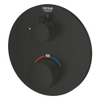 Grohe Grohtherm Mengkraan - afdekset - thermostatisch -1 uitgang - rond - matte black (mat zwart) SW1077325