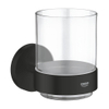 Grohe Essentials Bekerhouder - 10.6x9.9cm - met glas - matte black (mat zwart) SW1077393