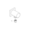 Grohe Rainshower Wandaansluitbocht - 1/2" - zonder houder - brushed hard graphite (antraciet) SW1077237
