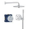 Grohe Grohtherm SmartControl ensemble de douche pluie – thermostatique – douche de tête Ø 26 cm – bras mural courbé – chrome SW1077341