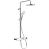 Duravit Shower Systems Douchesysteem - mitigeur thermostatique - entraxe 15cm - flexible 160cm - pomme de douche 23cm - douchette ronde - chrome/blanc brillant SW931437