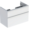 Geberit ICon onderkast wastafel - 2 lade - 89x47.6cm - softclose - wit SW568524