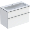 Geberit icon ensemble de meubles de salle de bains 90x63x48cm 2 tiroirs avec fermeture douce en aggloméré blanc SW637683