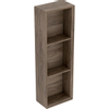 Meuble de salle de bain Geberit iCon 22,5x70x13,2cm 3 compartiments ouverts Panneau de particules Noyer SW637657 Meuble de salle de bain Geberit iCon 22,5x70x13,2cm 3 compartiments ouverts Panneau de particules Noyer SW637657