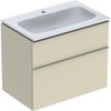 Geberit icon ensemble de meubles de salle de bain 75x63x48cm 2 tiroirs avec fermeture douce en aggloméré gris sable SW637741