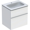 Geberit icon ensemble de meubles de salle de bain 60x63x48cm 2 tiroirs avec fermeture douce en aggloméré blanc mat SW637779