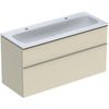 Ensemble de meuble Geberit iCon 120x63x48cm 2 tiroirs avec softclose Panneau de particules gris sable SW637724