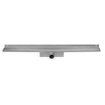 Easy Drain Compact Wall Zero afvoergoot enkele plaat met zijuitloop 6x90cm 50mm RVS 2301364