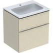 Geberit icon ensemble de meubles de salle de bains 60x63x48cm 2 tiroirs avec fermeture douce en aggloméré gris sable SW637654