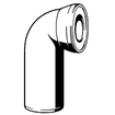 Viega coude d’évacuation pour WC 110x230mm blanc GA75412