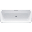 Bette Art I baignoire duo en acier émaillé semi-îlot avec rebord étroit 180x80x42cm avec panneau blanc SW60490
