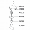 Pressalit uni charnière pour Concordia ou Scandinavia Plus inox GA82125